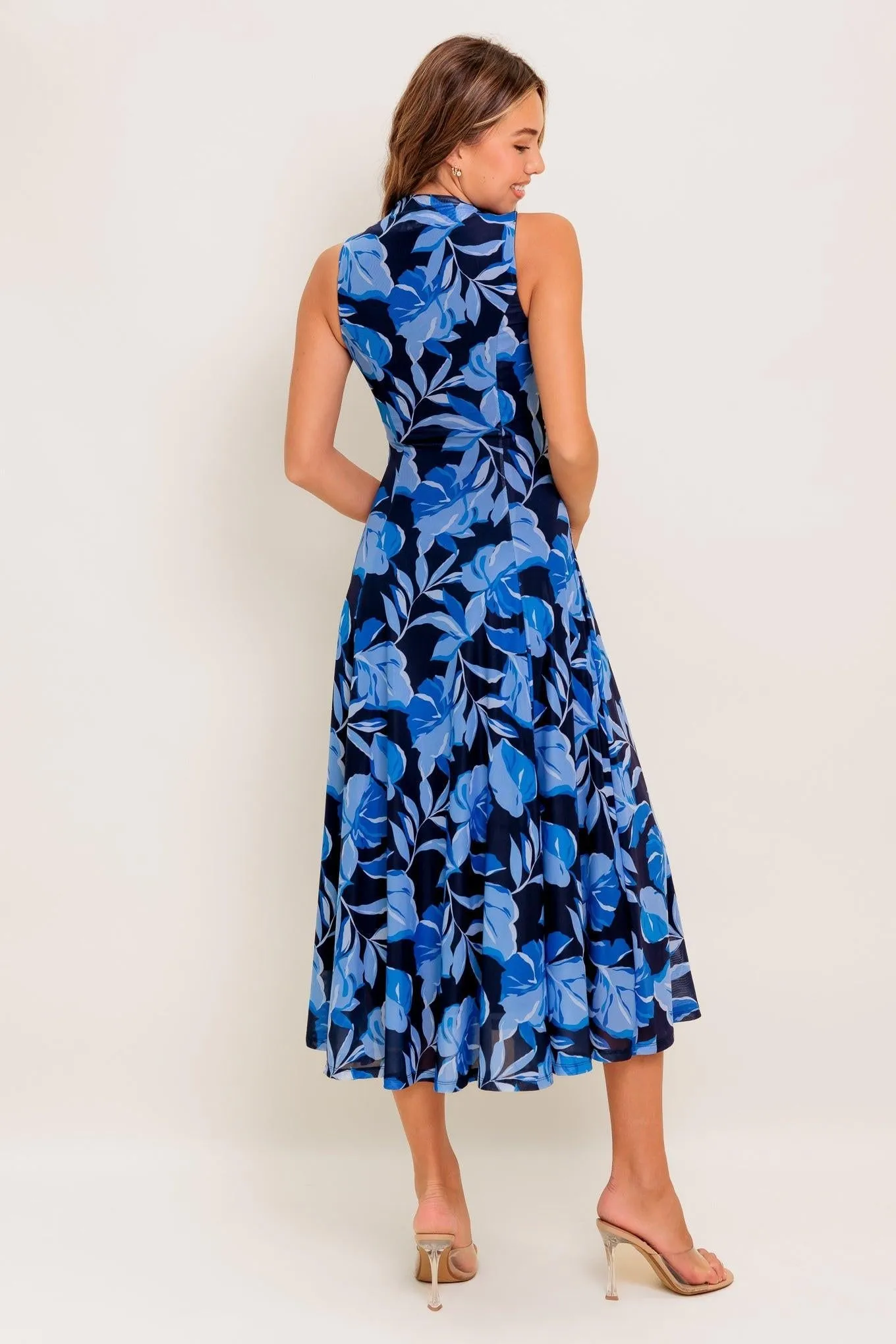 Midnight Bloom Woven Midi Dress sold by Zulily product image thumbnail 3