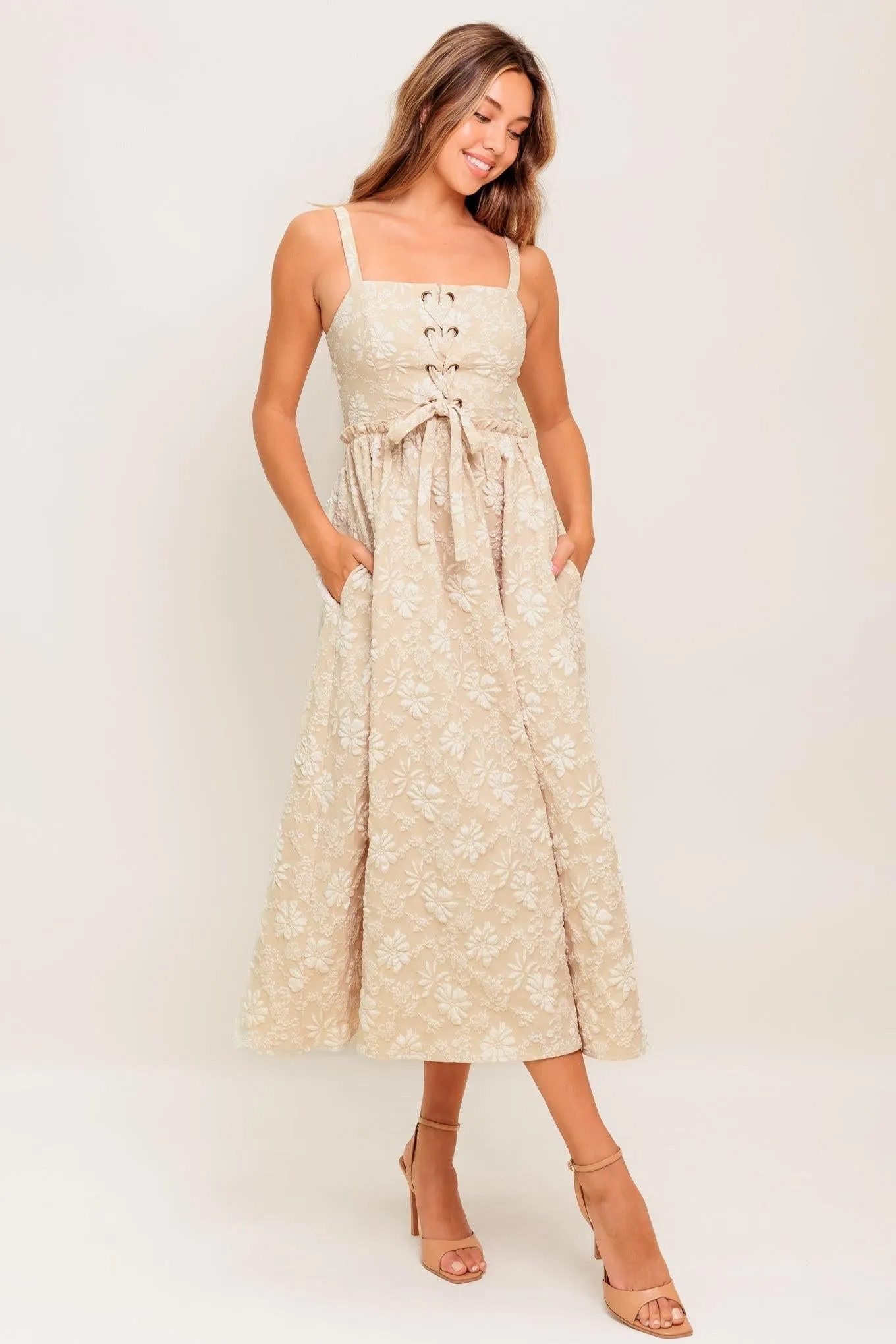 Soft Sunset Story Woven Midi Dress sold by Zulily product image thumbnail 2