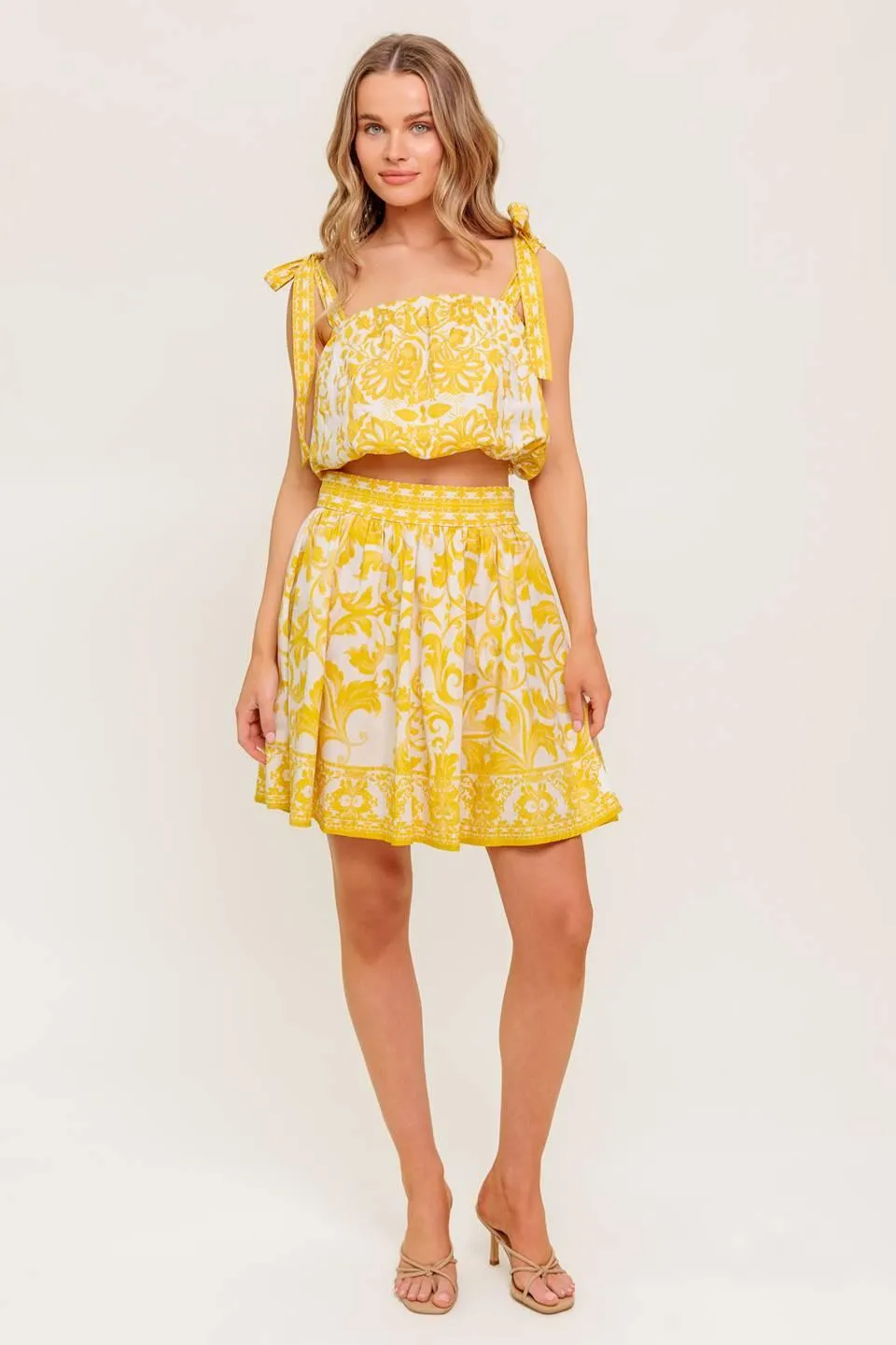 Twig Light Noir Woven Top and Skirt Set sold by Zulily product image thumbnail 4