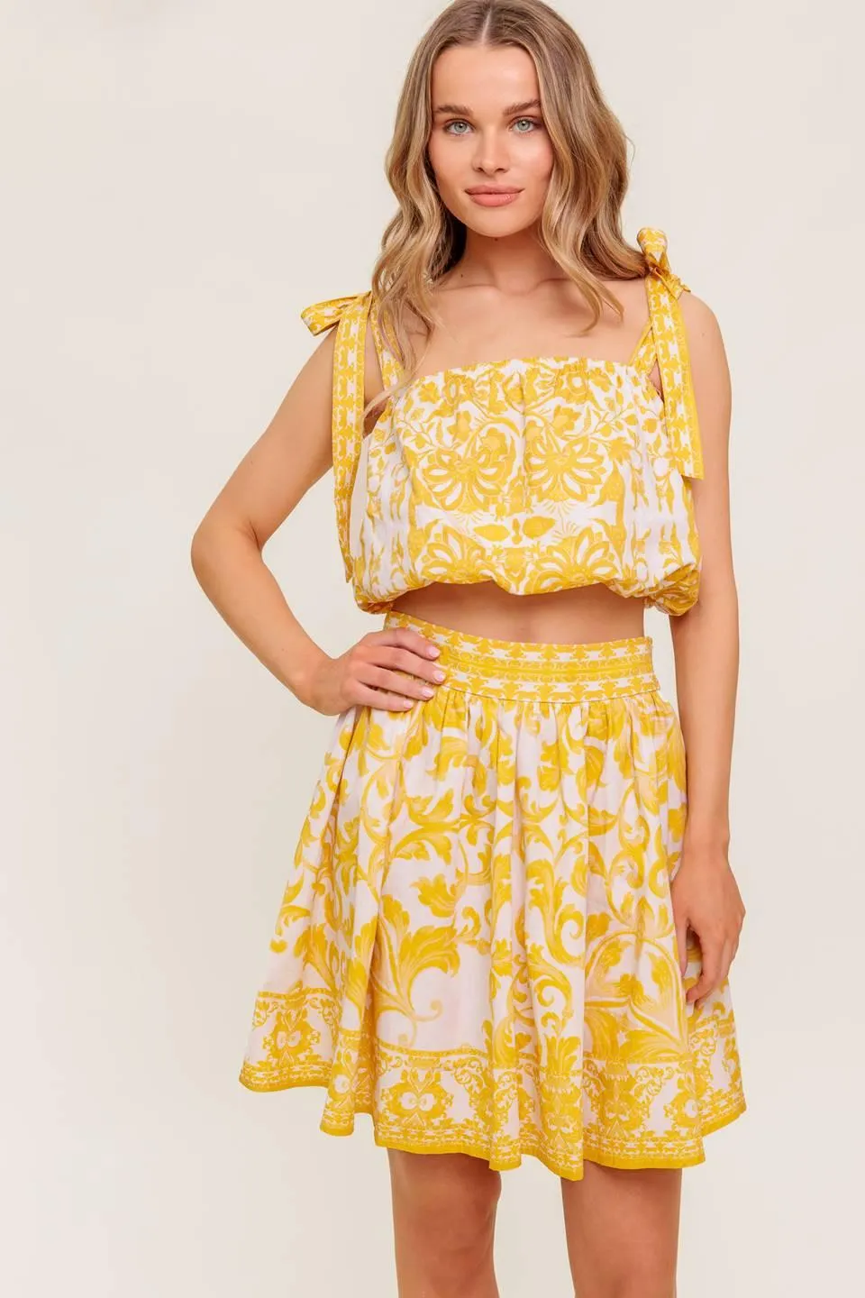 Twig Light Noir Woven Top and Skirt Set sold by Zulily product image thumbnail 3