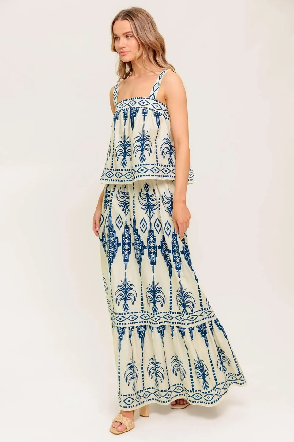 Floral Rhythm Woven Top and Skirt Set sold by Zulily product image thumbnail 5
