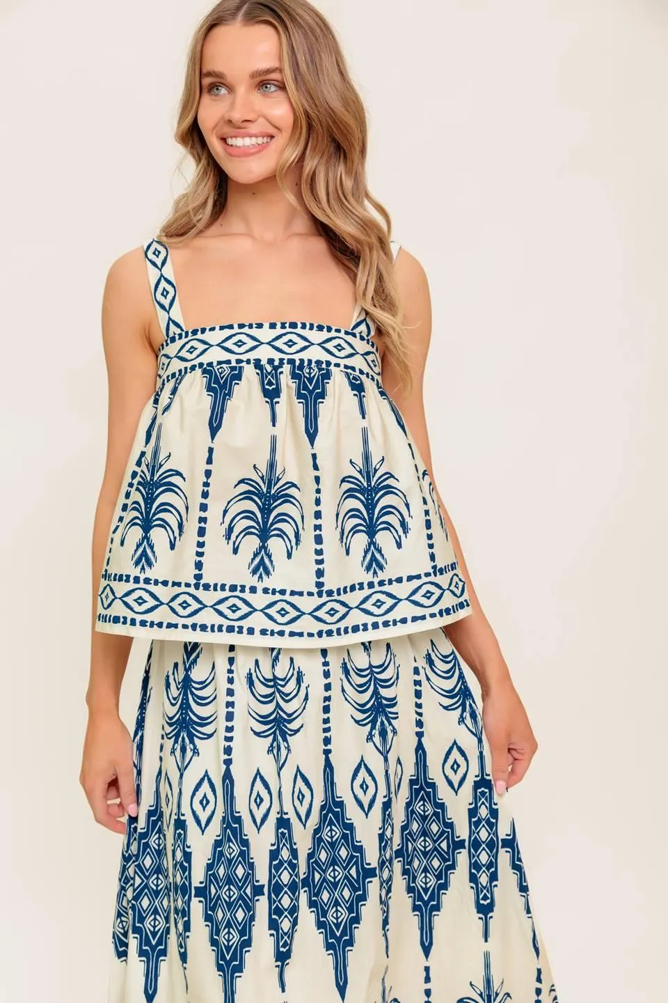 Floral Rhythm Woven Top and Skirt Set sold by Zulily product image thumbnail 3