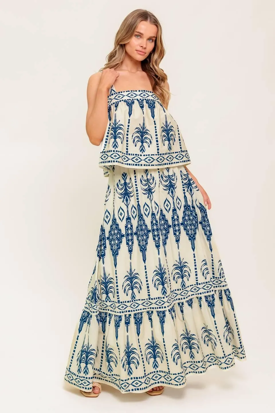 Floral Rhythm Woven Top and Skirt Set sold by Zulily