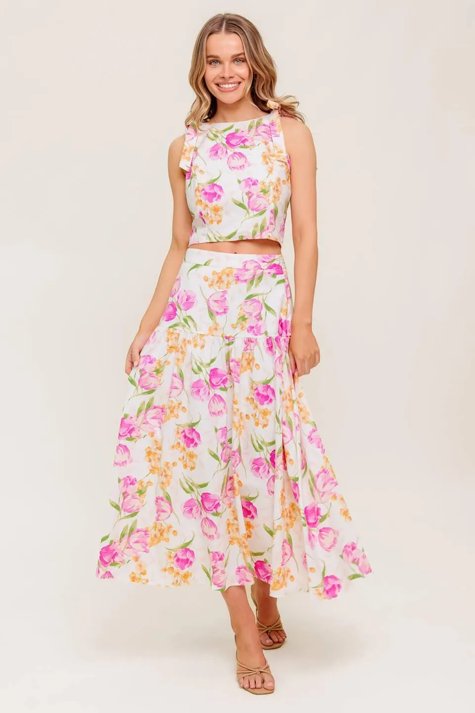 Botanical Bliss Woven Top and Skirt Set sold by Zulily product image thumbnail 3
