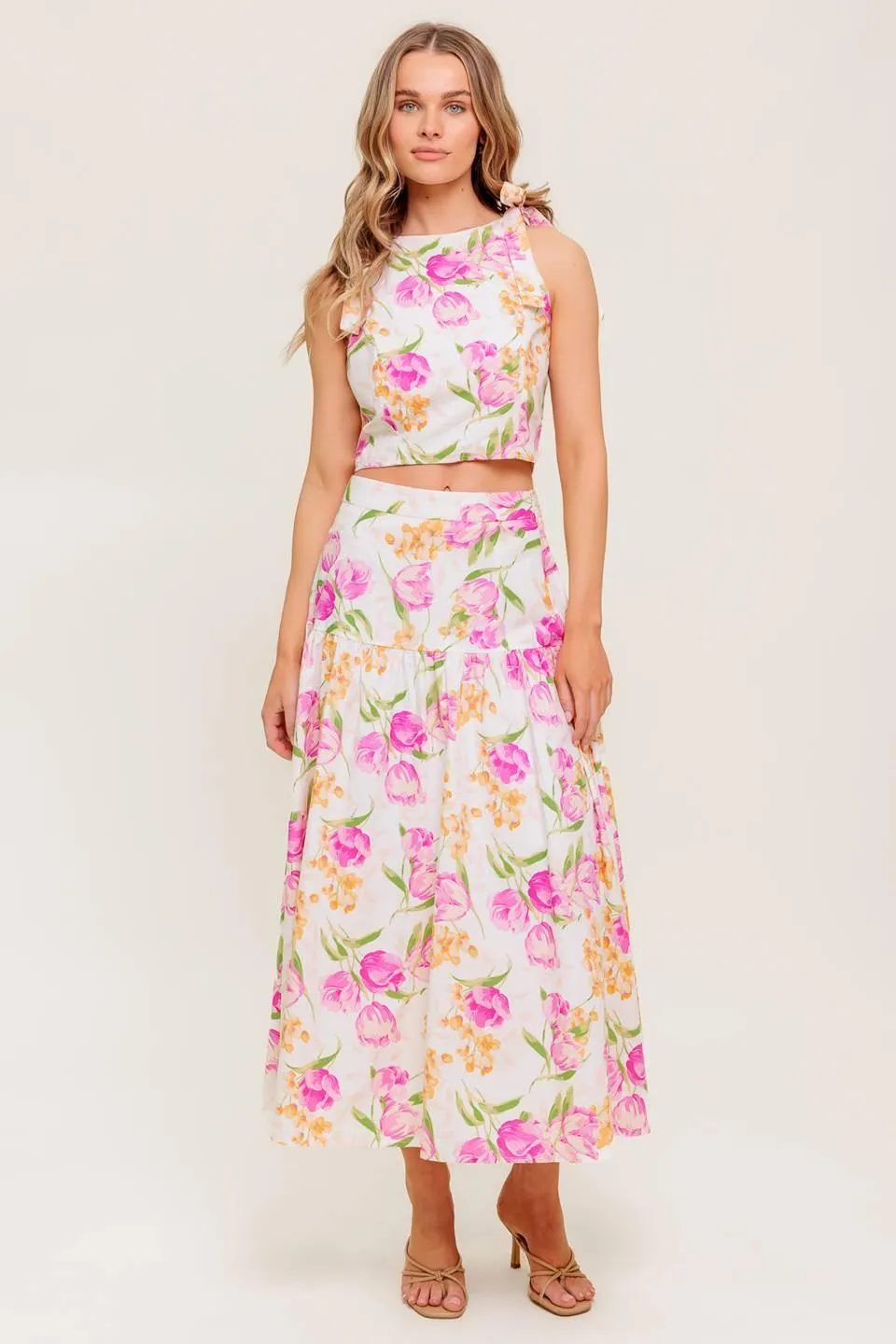 Botanical Bliss Woven Top and Skirt Set sold by Zulily