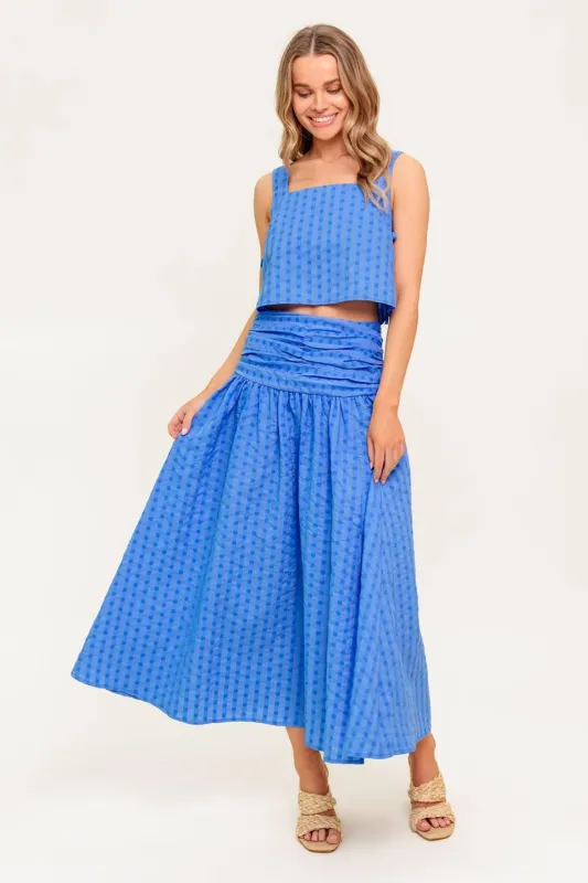 Urban Affair Blue Top and Skirt Set made by Flying Tomato