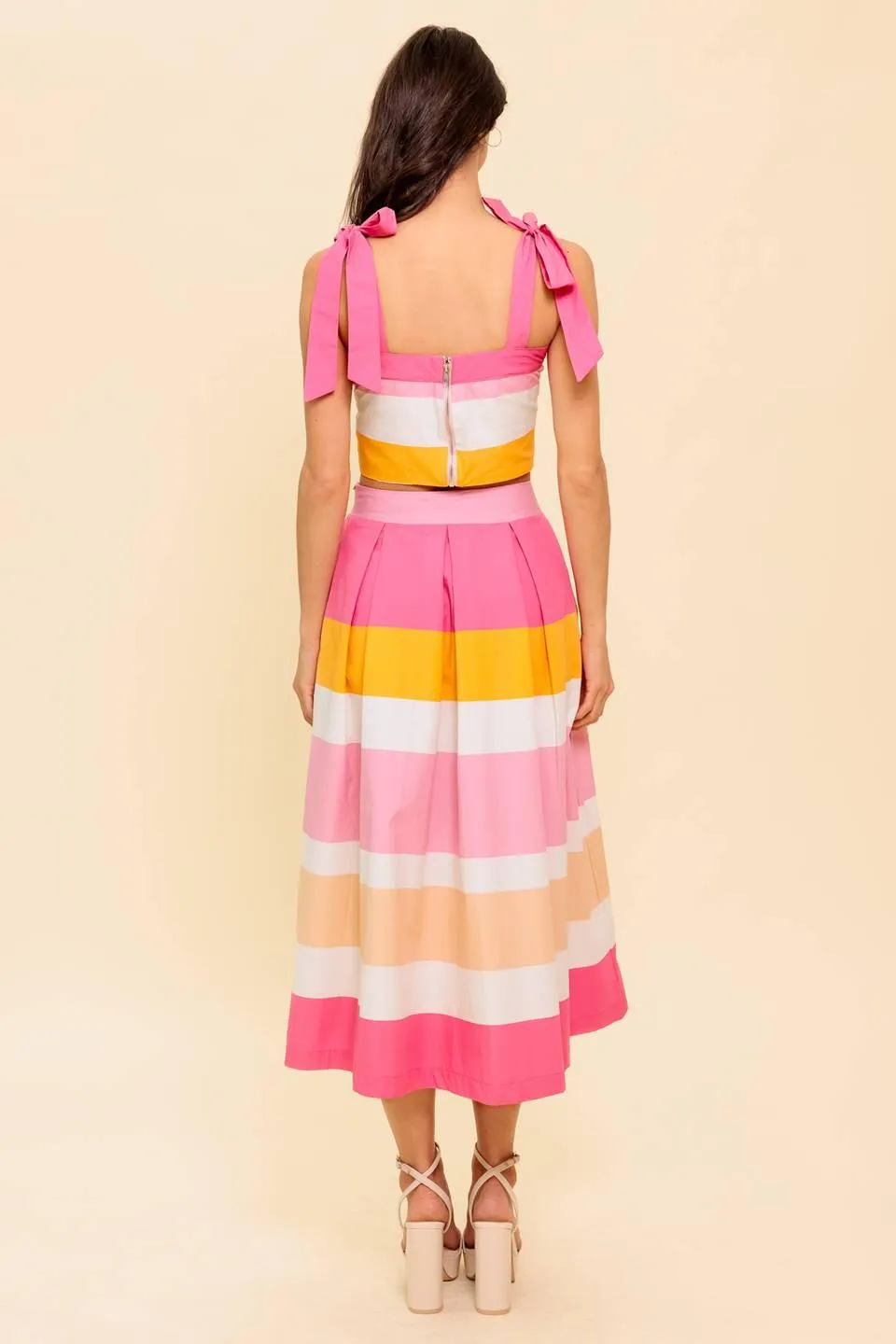 The Space Between Pink Woven Top and Skirt Set sold by Zulily product image thumbnail 5