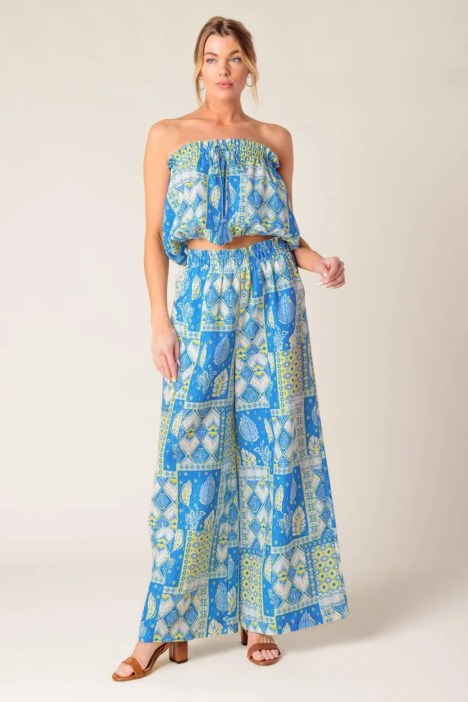 Let's Get Out of Town Woven Top and Pant Set sold by Zulily