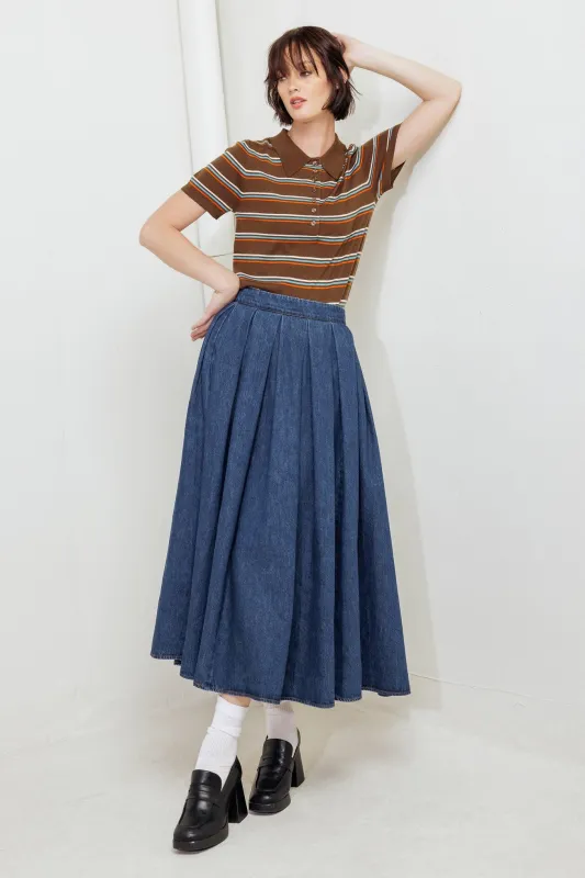 Dear Moment Denim Full Skirt made by Flying Tomato