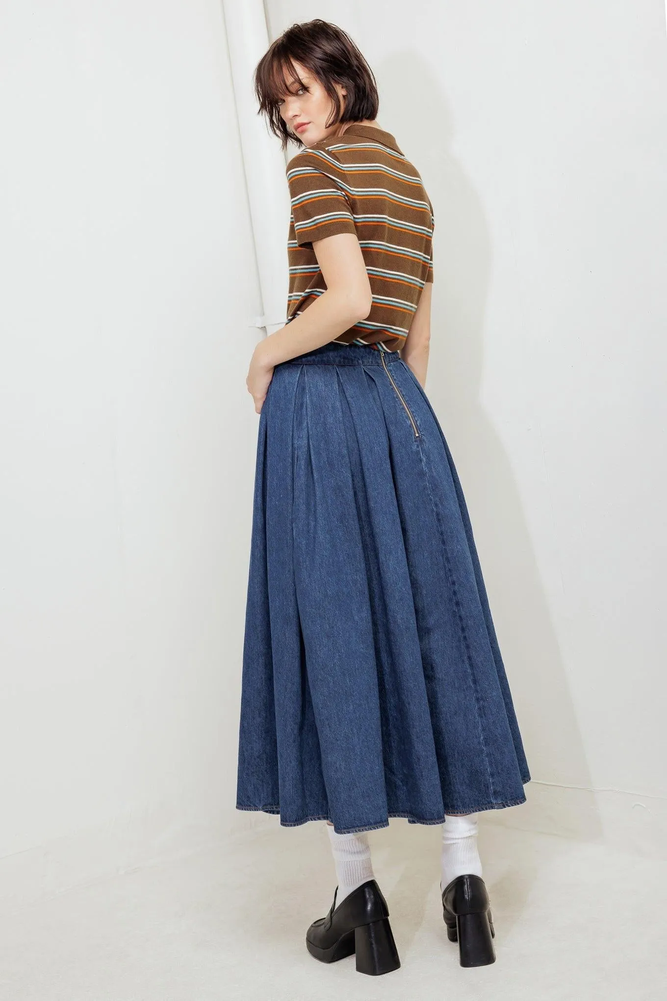 Dear Moment Denim Full Skirt sold by Zulily product image thumbnail 2