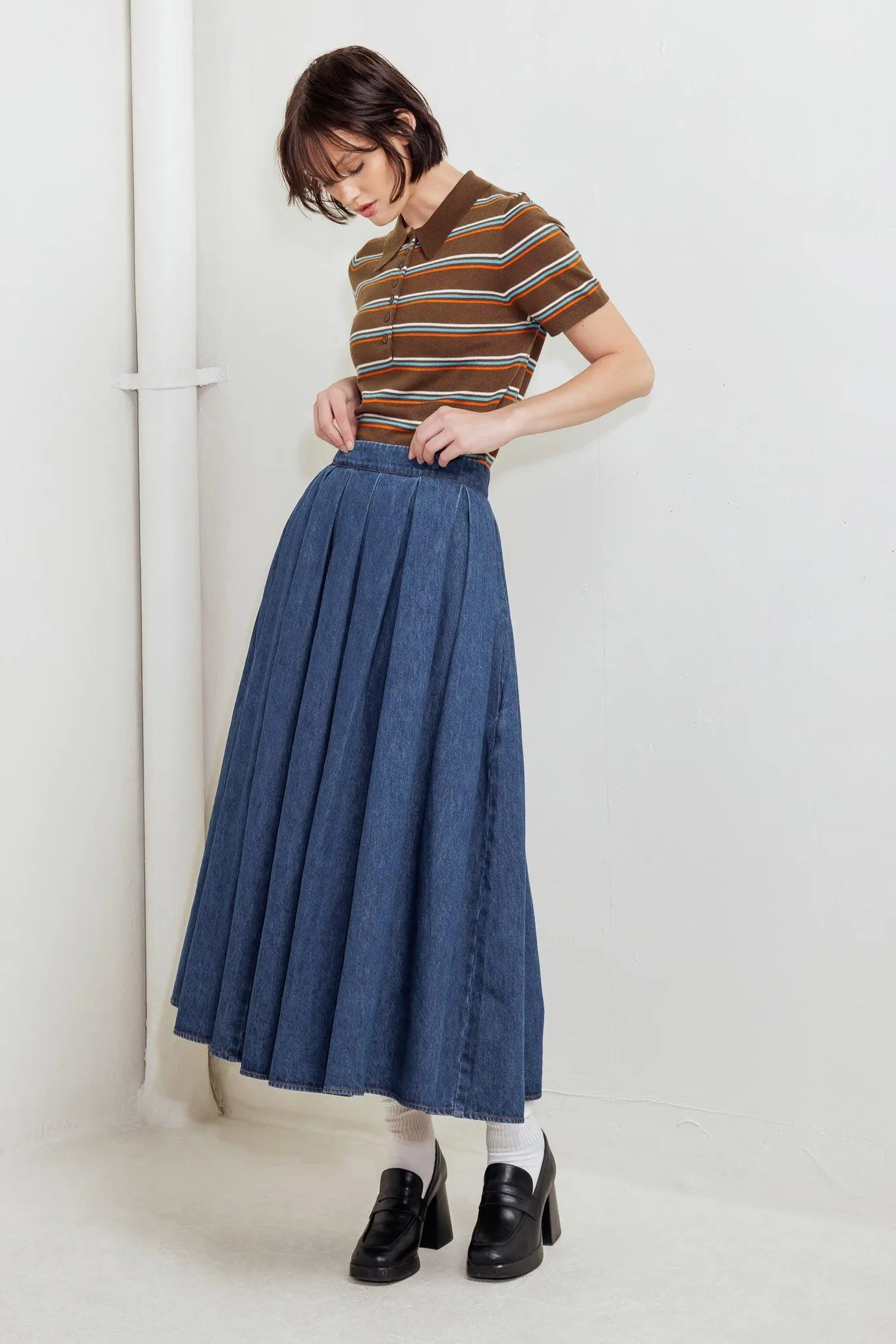 Dear Moment Denim Full Skirt sold by Zulily product image thumbnail 3