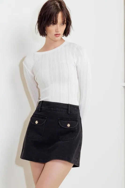 Tailored Flow Black Woven Skort made by Flying Tomato