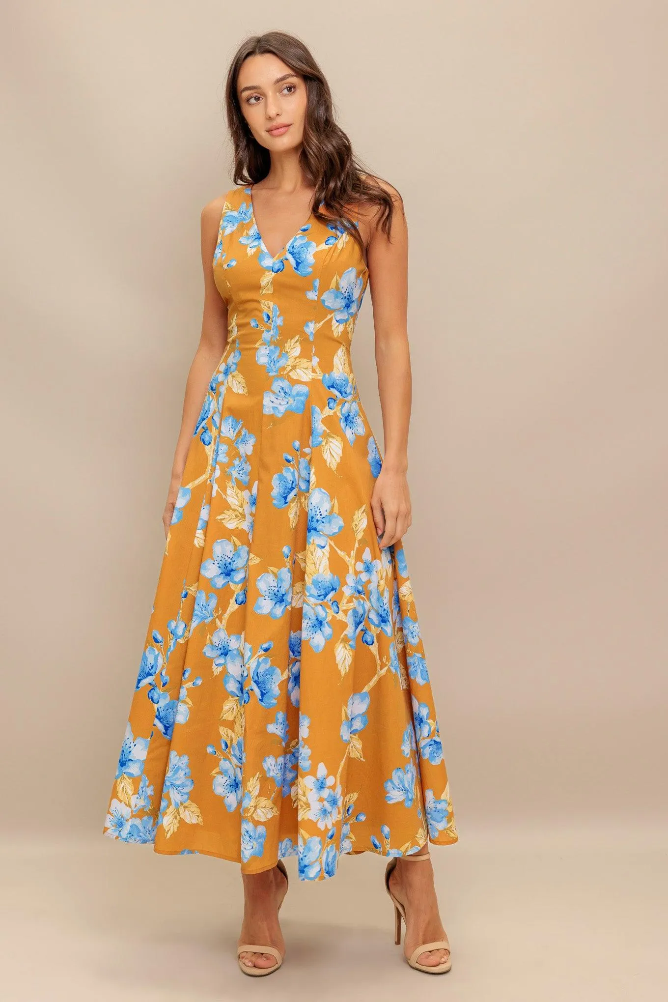 Skyblossom Rush Woven Midi Dress sold by Zulily product image thumbnail 4