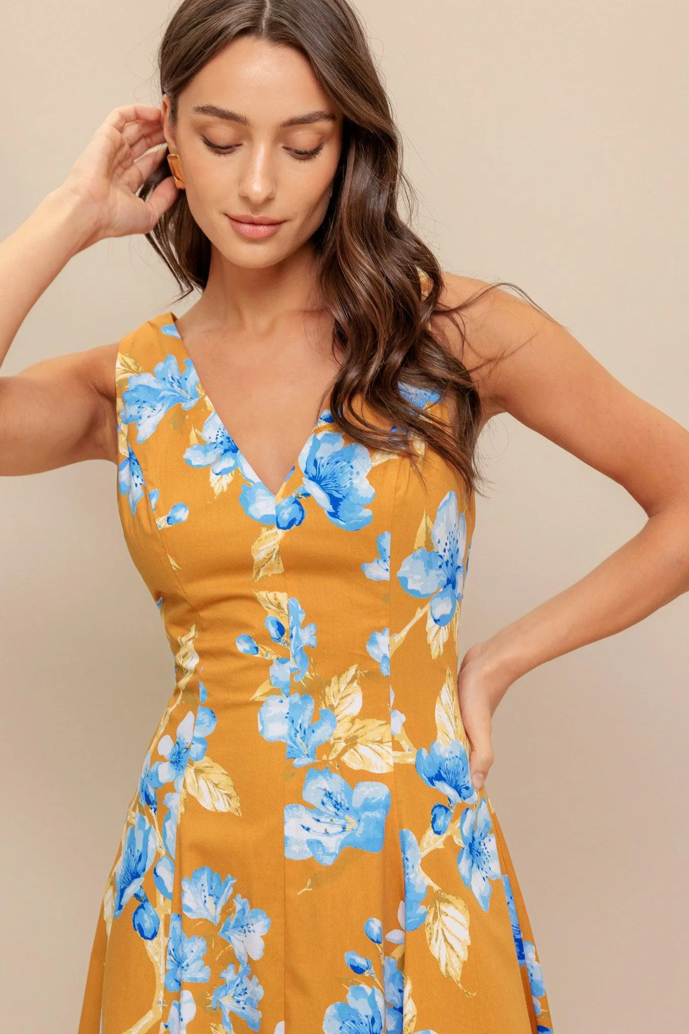 Skyblossom Rush Woven Midi Dress sold by Zulily product image thumbnail 2