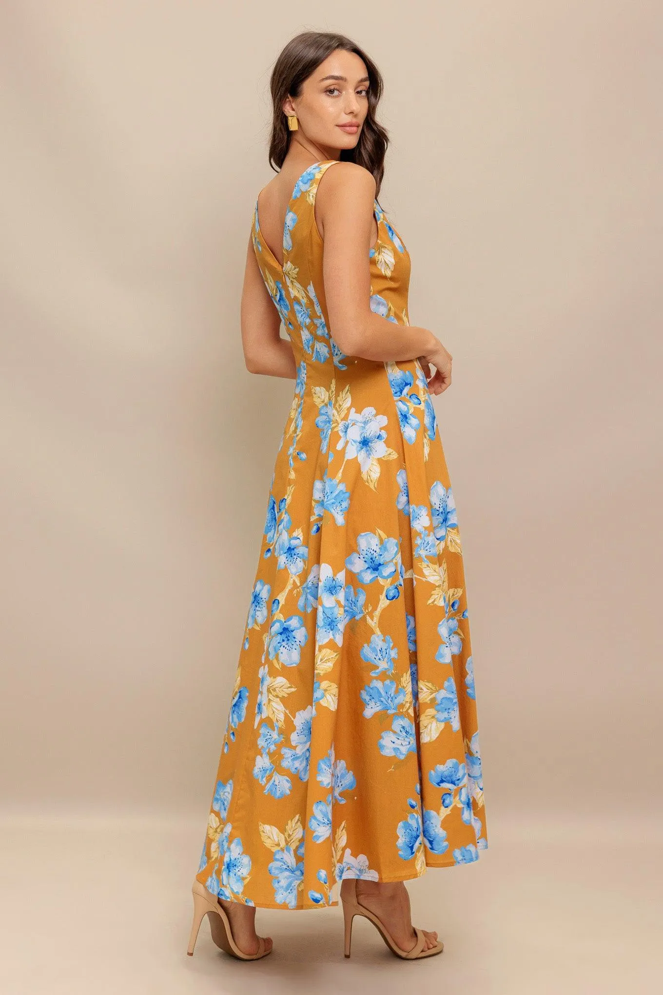 Skyblossom Rush Woven Midi Dress sold by Zulily product image thumbnail 3