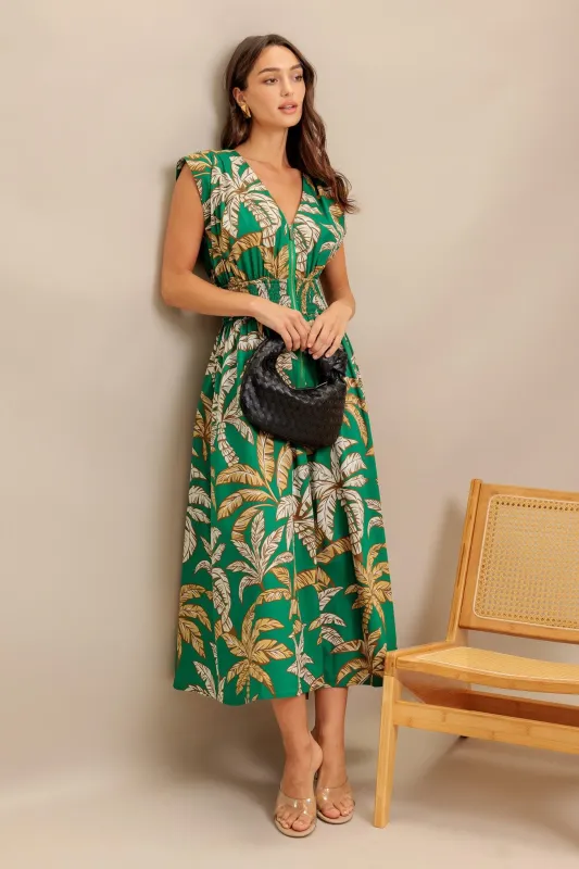 Lush Stillness Woven Midi Dress made by Flying Tomato
