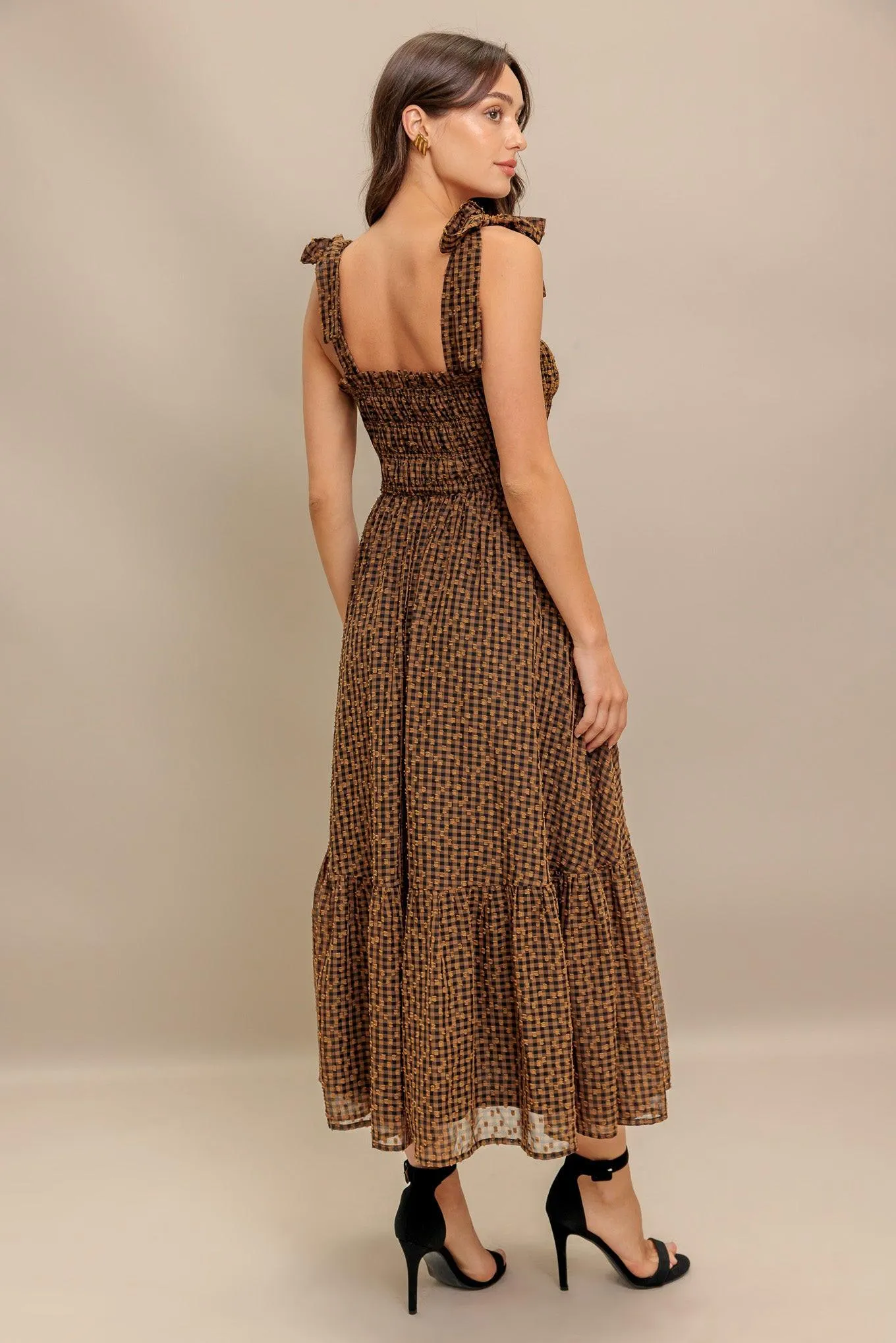 Checked Daydream Woven Midi Dress sold by Zulily product image thumbnail 4