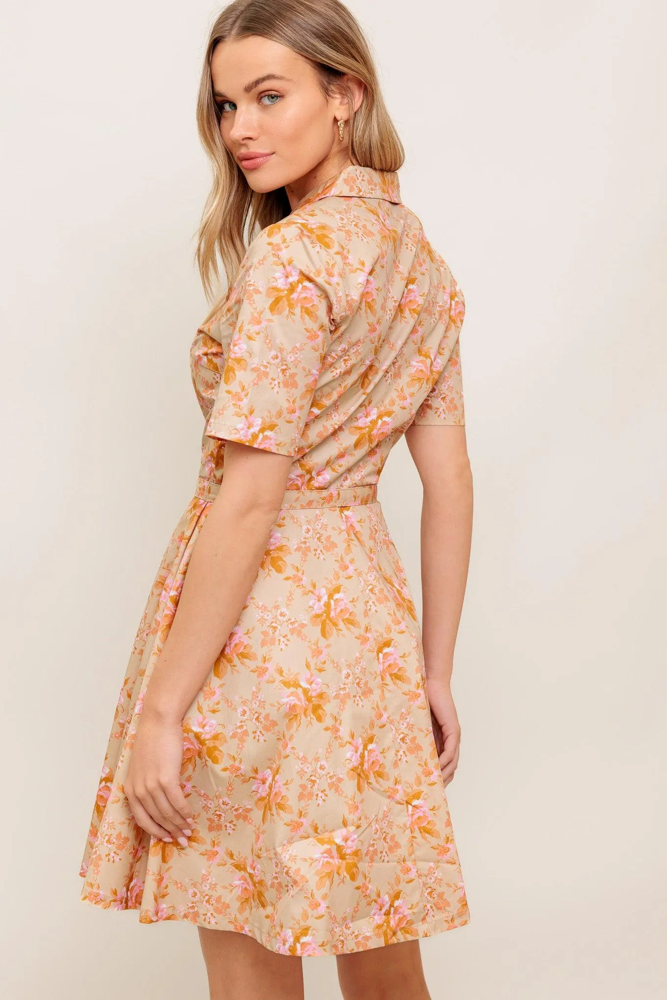 Peach Blossom Woven Mini Dress sold by Zulily product image thumbnail 4