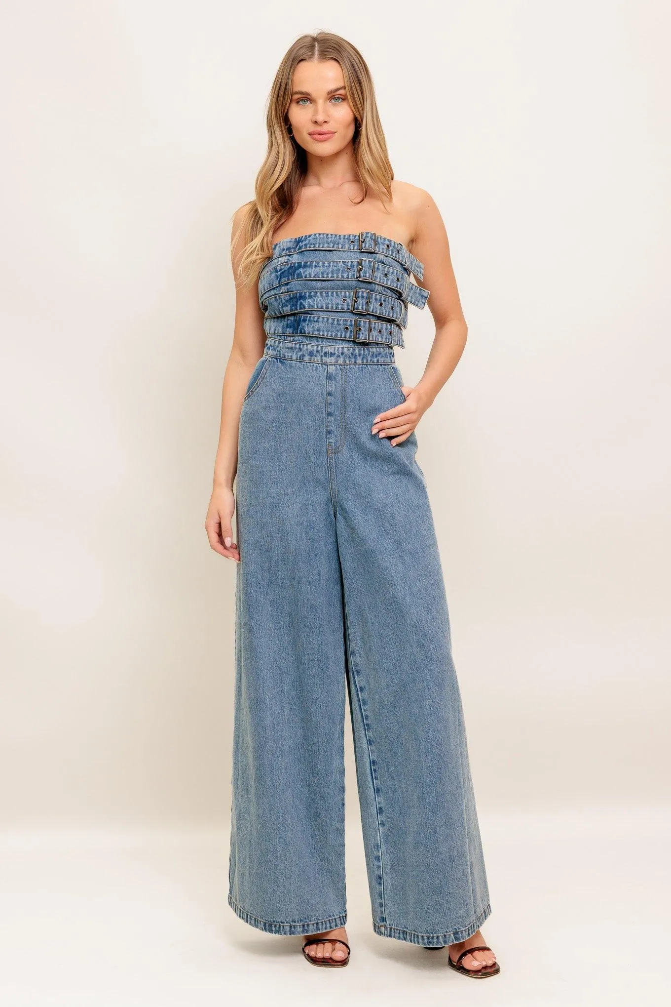 Urban Harness Denim Jumpsuit sold by Zulily product image thumbnail 3