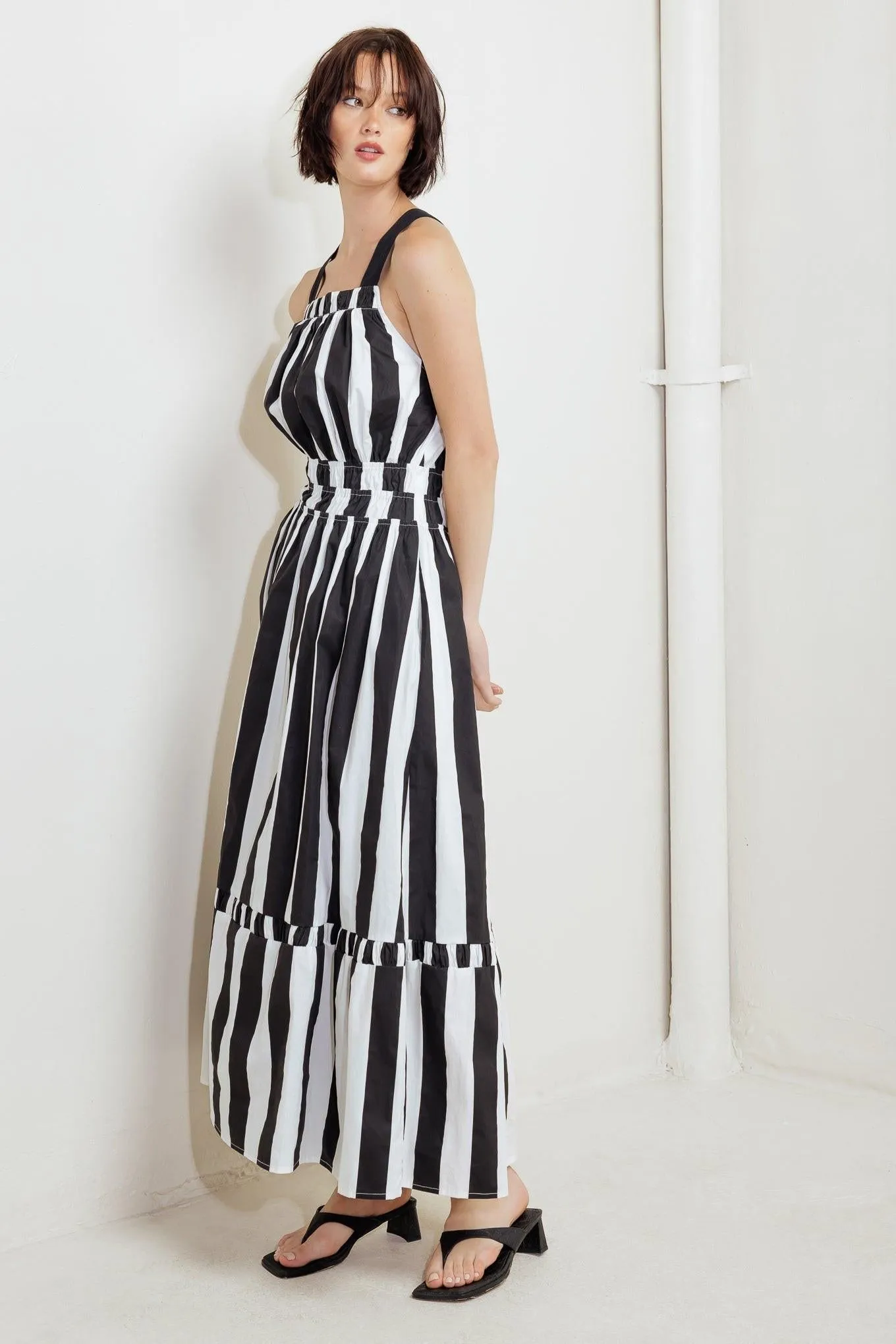Luxe Linear Striped Woven Midi Dress sold by Zulily product image thumbnail 5