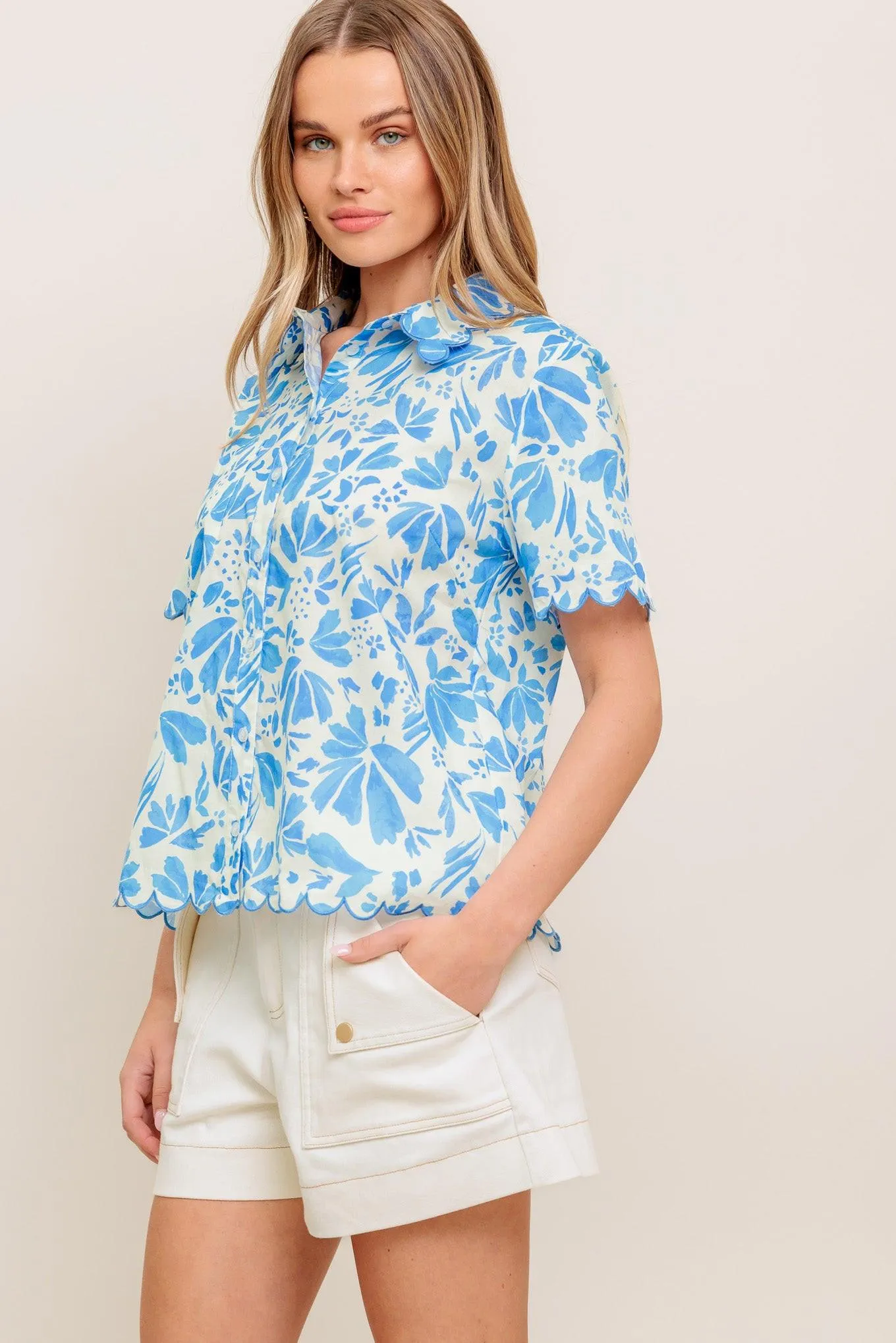 Wander Leaf Woven Top sold by Zulily product image thumbnail 3