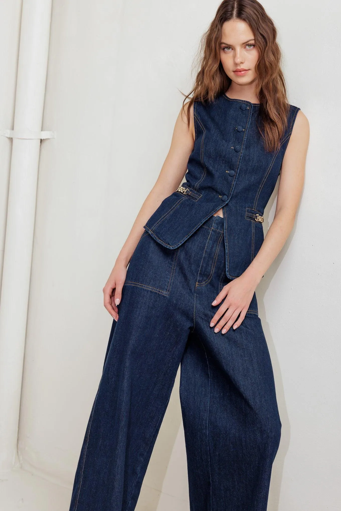 Indigo Icon Denim Vest sold by Zulily product image thumbnail 5