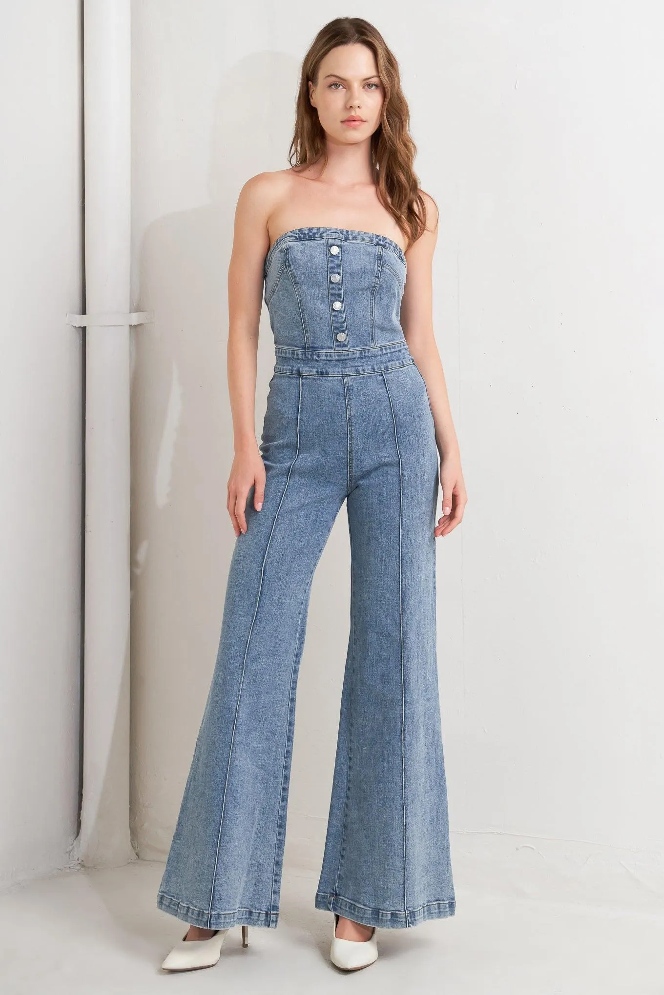 Urban Strapless Denim Jumpsuit sold by Zulily product image thumbnail 5