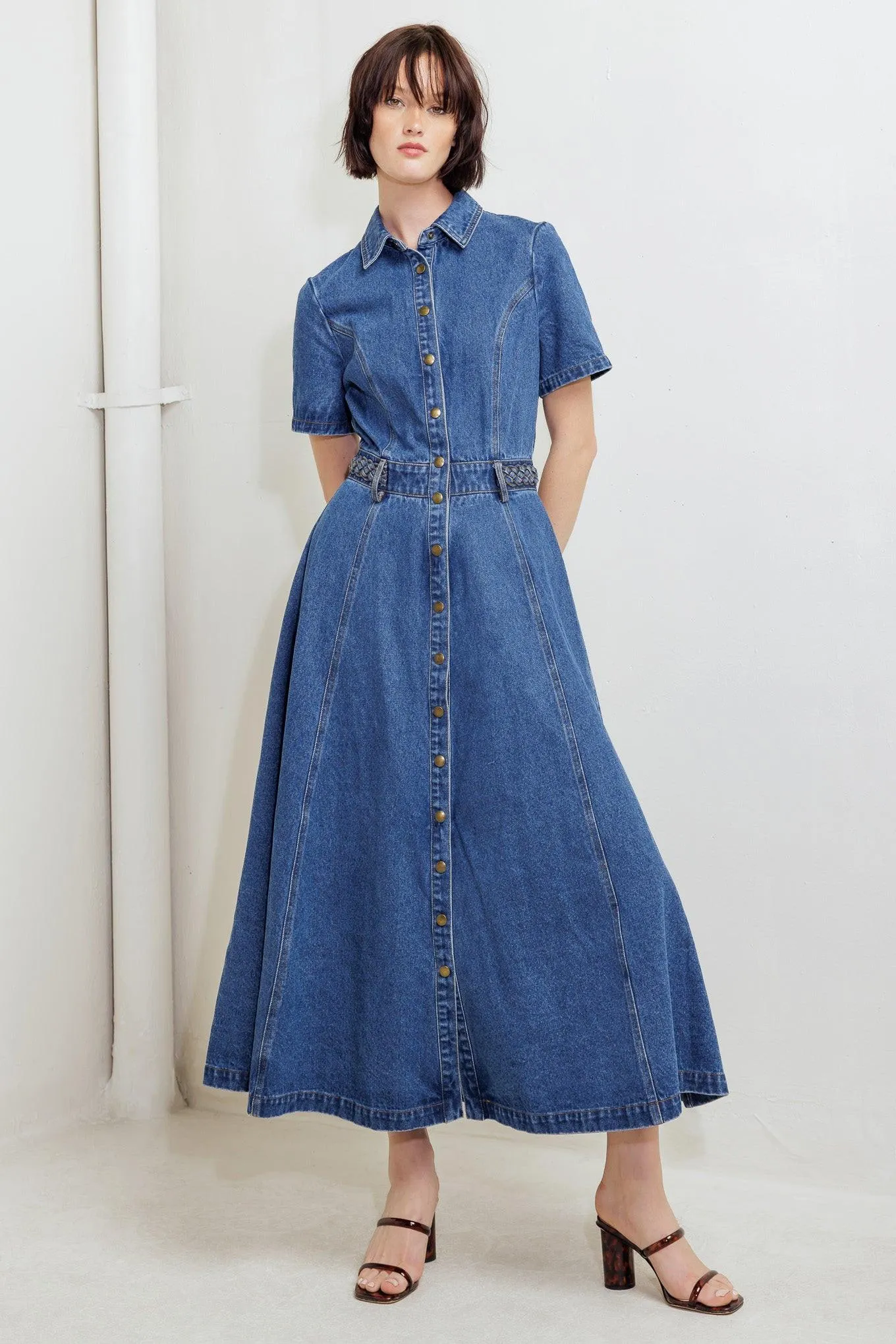 Hidden Smile Denim Midi Ress sold by Zulily product image thumbnail 3