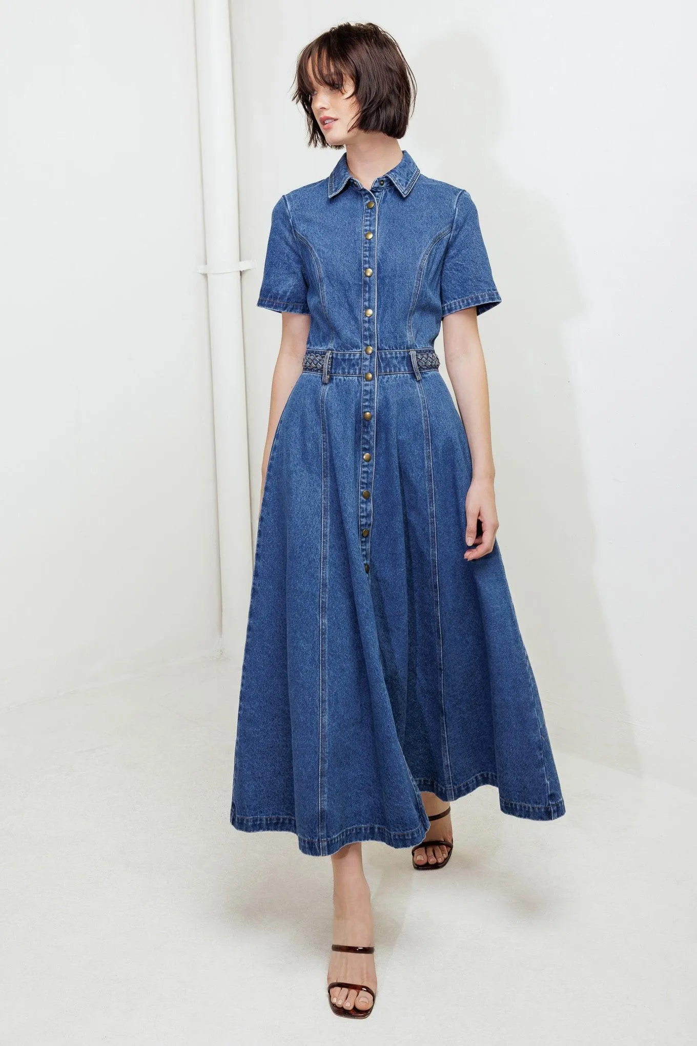 Hidden Smile Denim Midi Ress sold by Zulily product image thumbnail 5