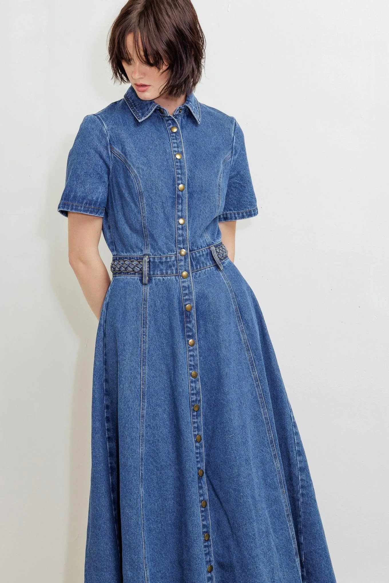 Hidden Smile Denim Midi Ress sold by Zulily product image thumbnail 2