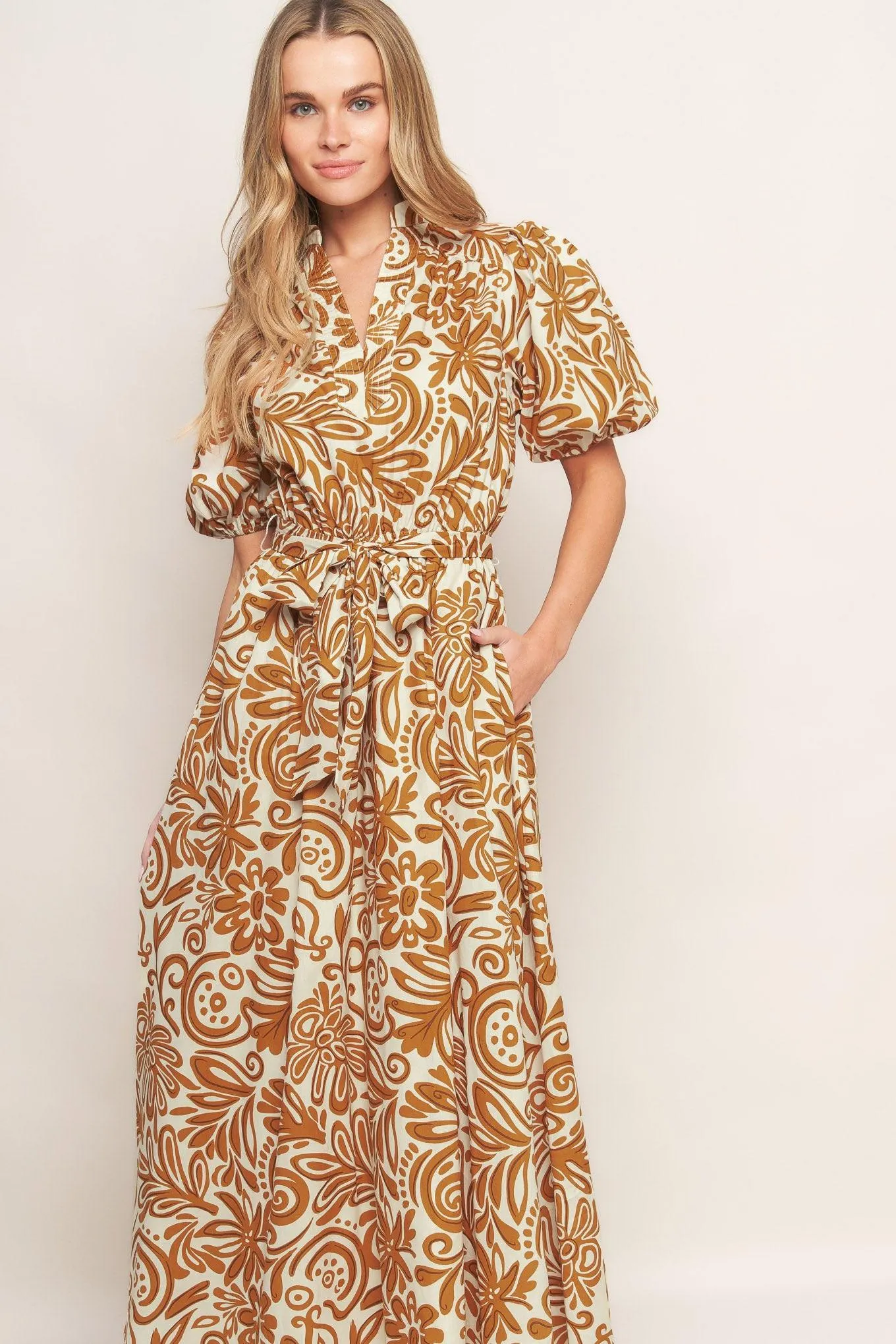 Cinnamon Garden Woven Midi Dress sold by Zulily product image thumbnail 4