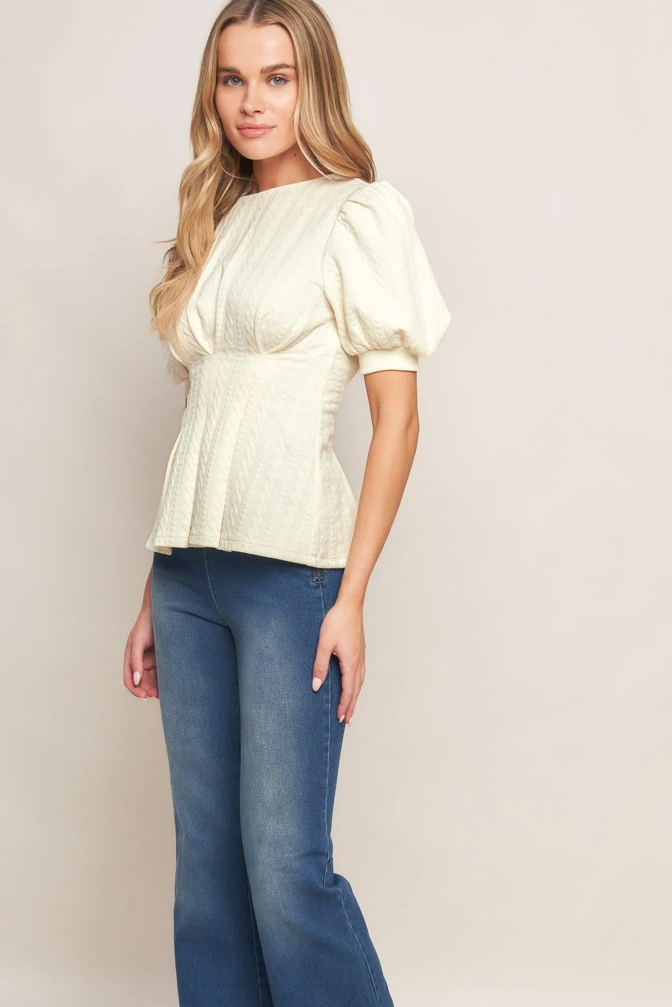 Cream Twist Woven Top sold by Zulily product image thumbnail 5