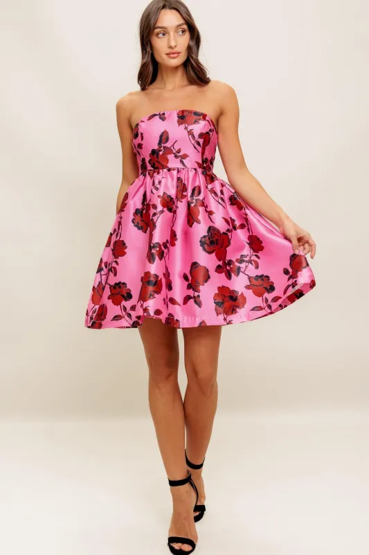 Strapless Seduction Woven Mini Dress made by Flying Tomato