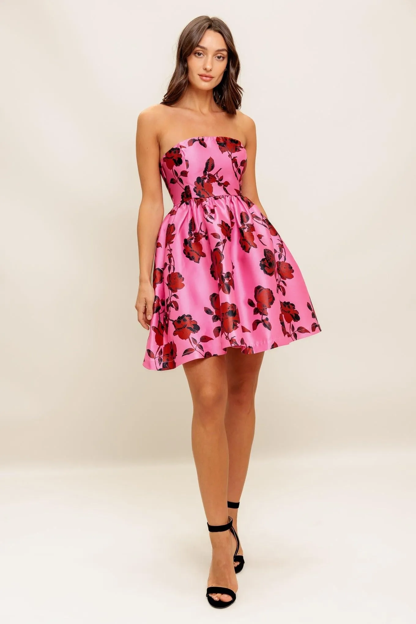 Strapless Seduction Woven Mini Dress sold by Zulily product image thumbnail 3