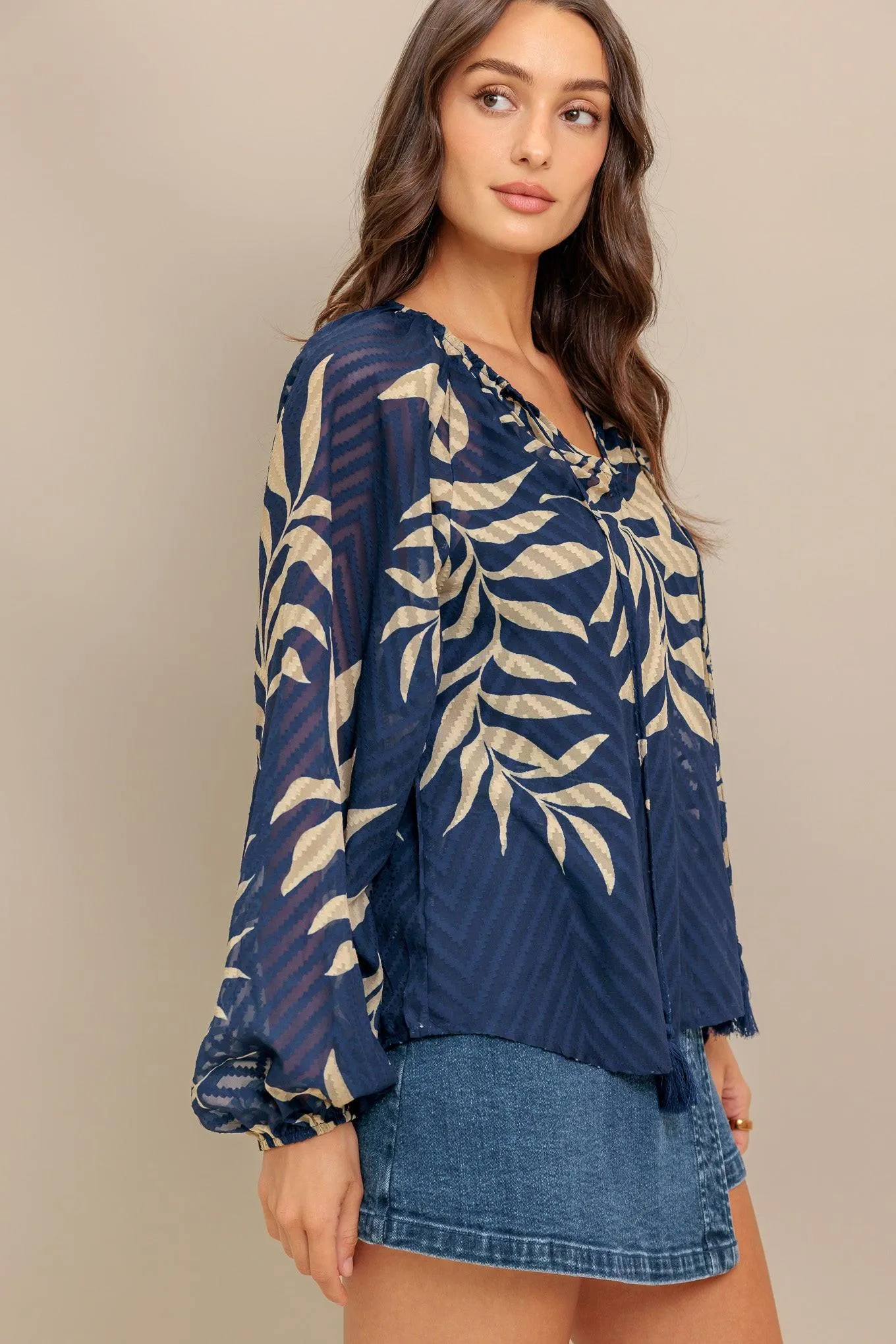 Midnight Walk Woven Top sold by Zulily product image thumbnail 5