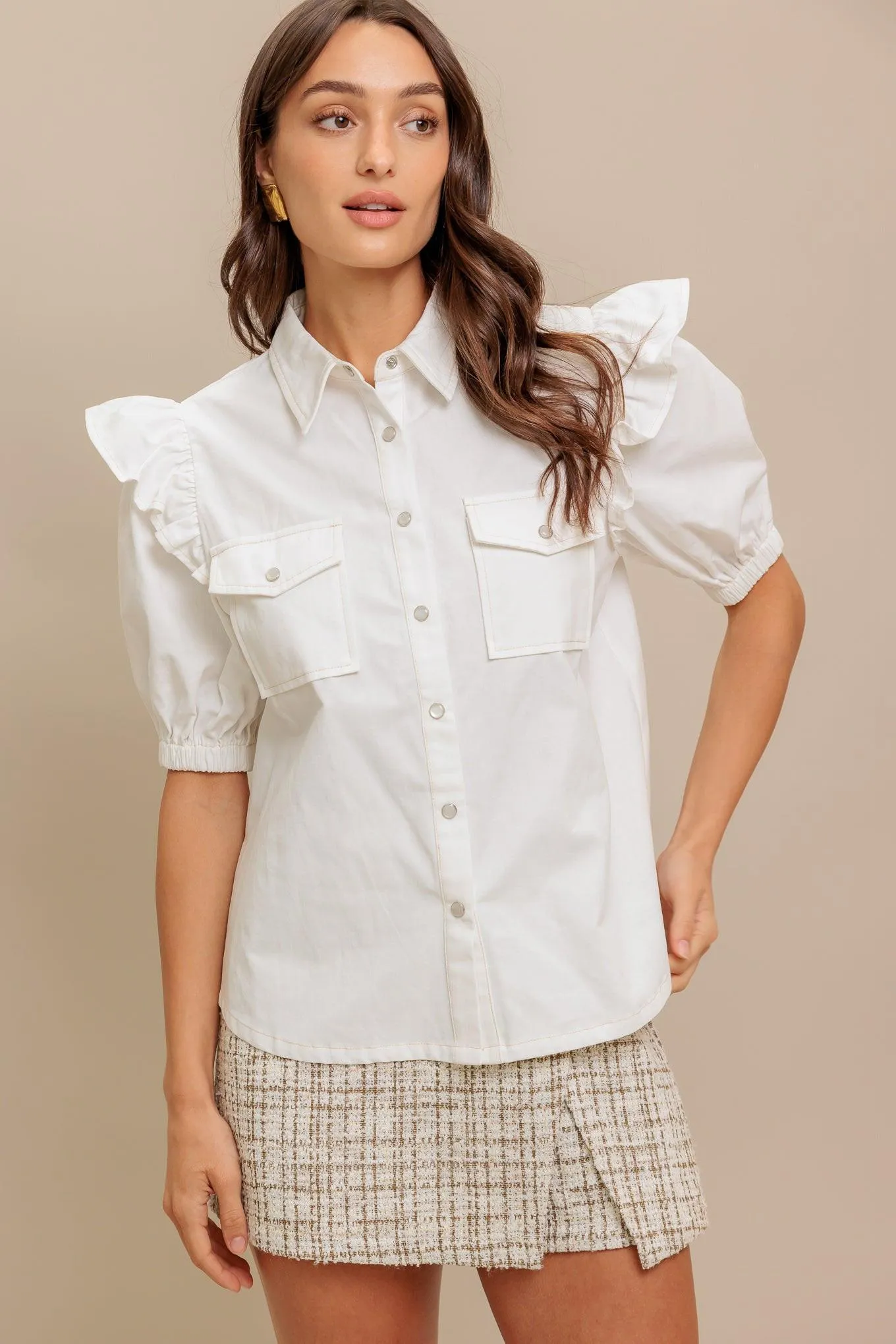 Muse Detail Woven Top sold by Zulily