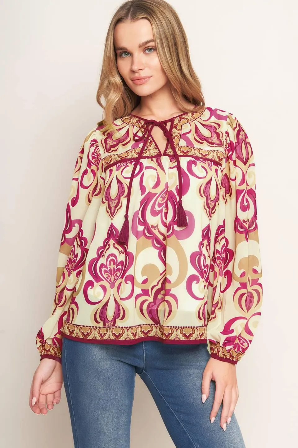 Fusion Groove Woven Top sold by Zulily product image thumbnail 5