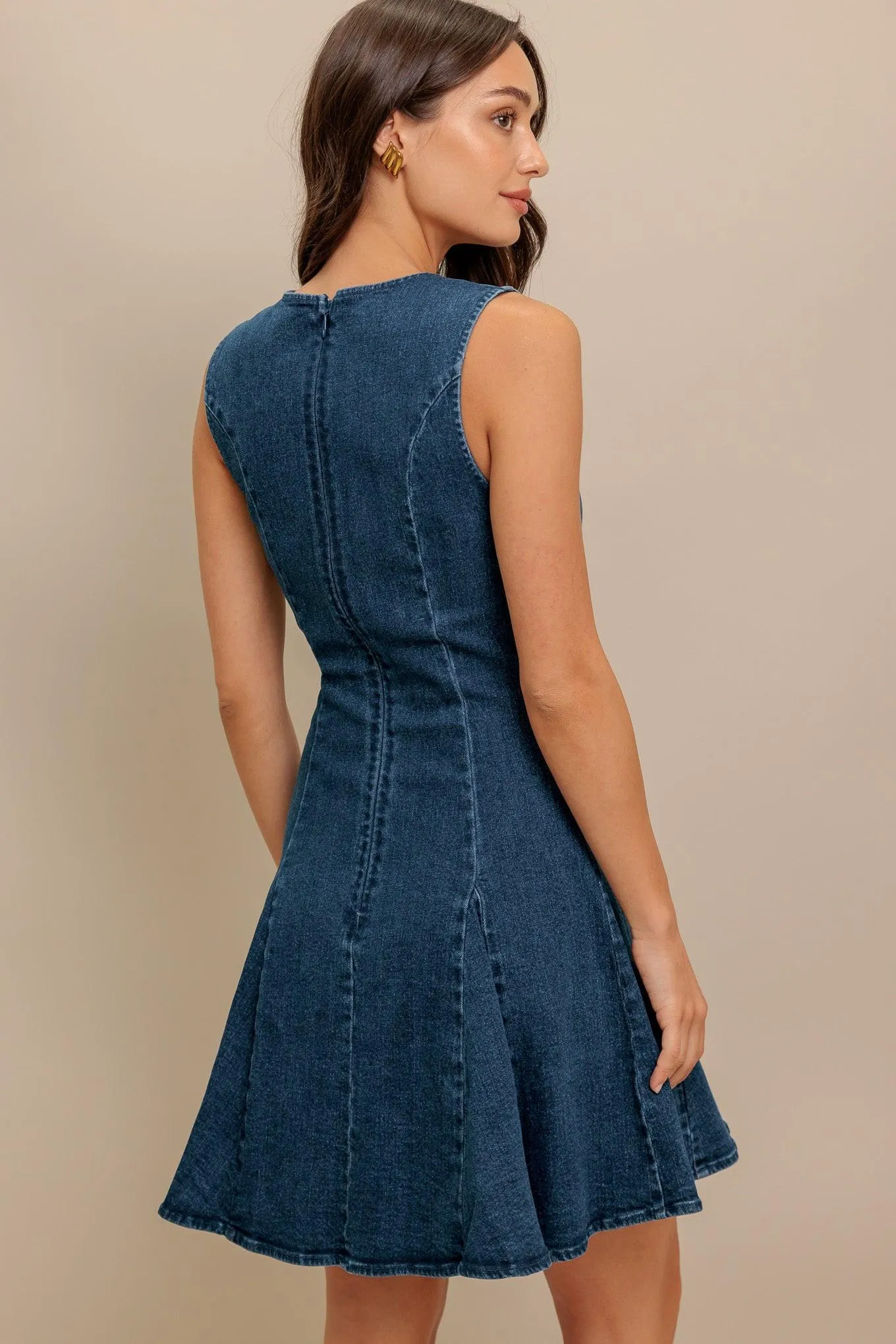 Mod Denim Darling Mini Dress sold by Zulily product image thumbnail 3