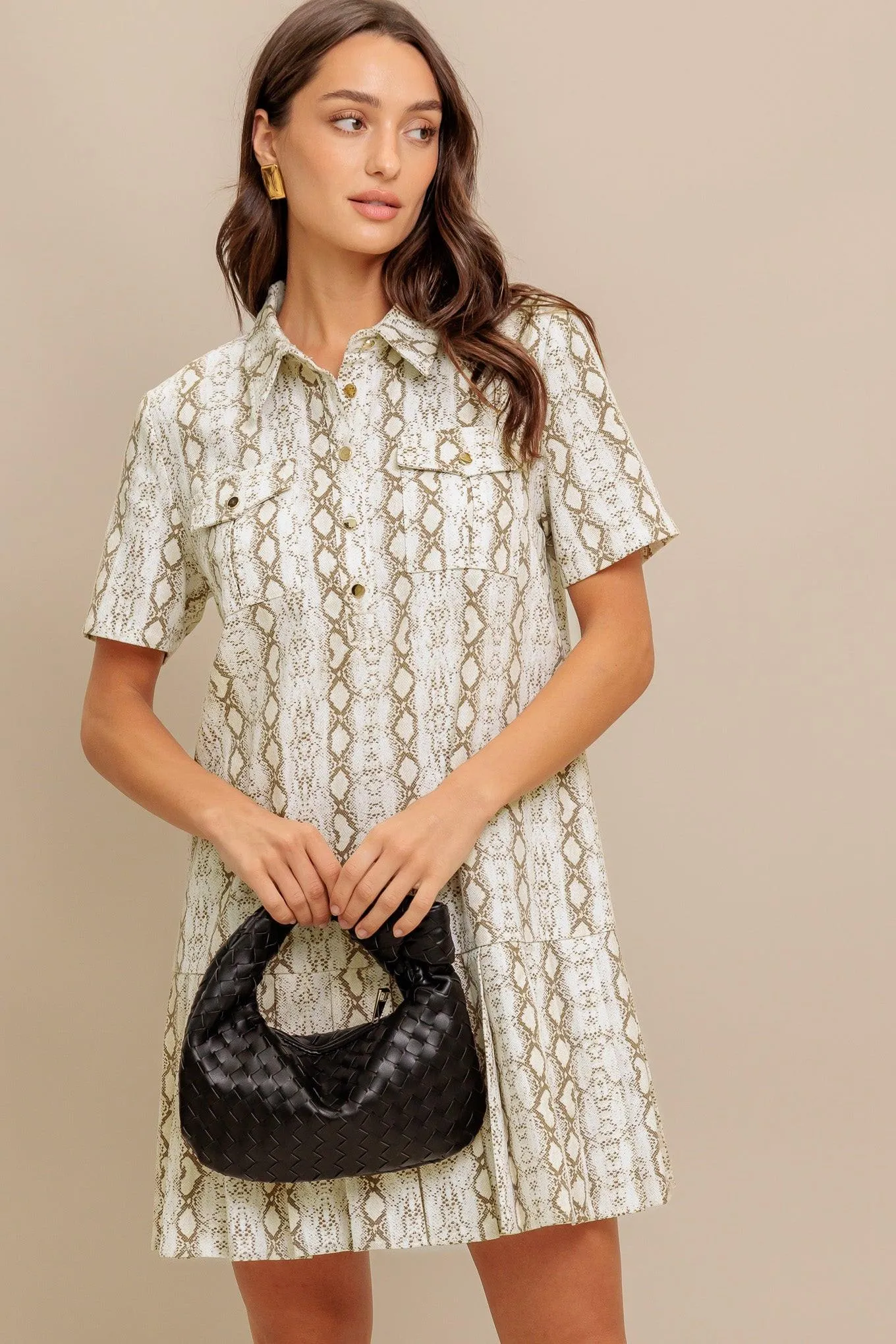 Chic Python Woven Mini Dress sold by Zulily