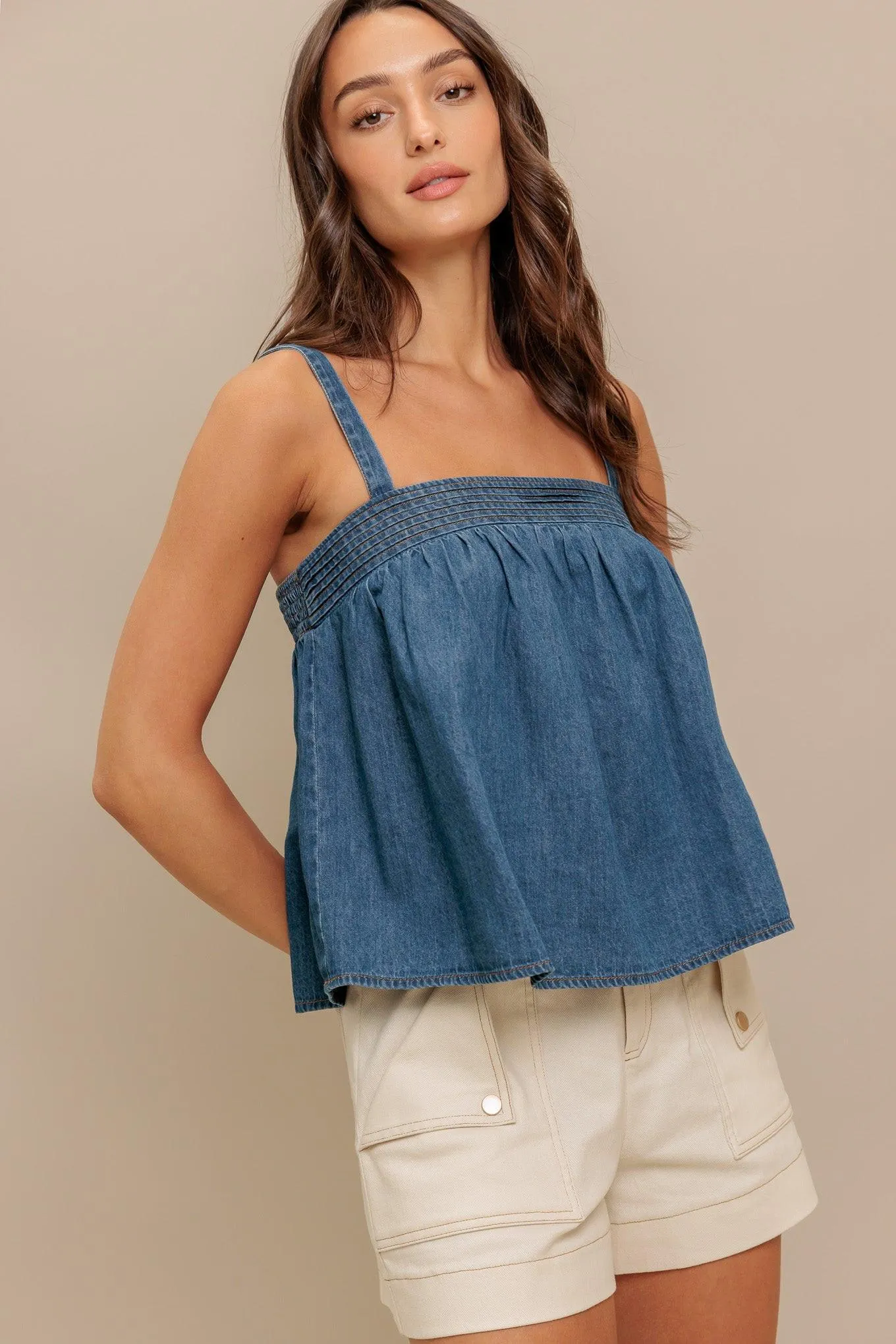 Urban Serenity Denim Top sold by Zulily