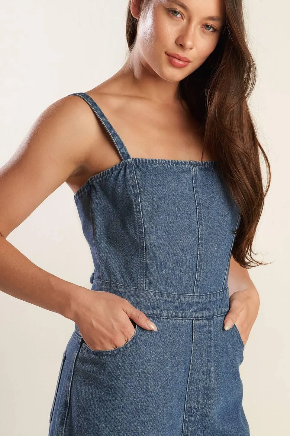 Clean Girl Denim Jumpsuit sold by Zulily product image thumbnail 2