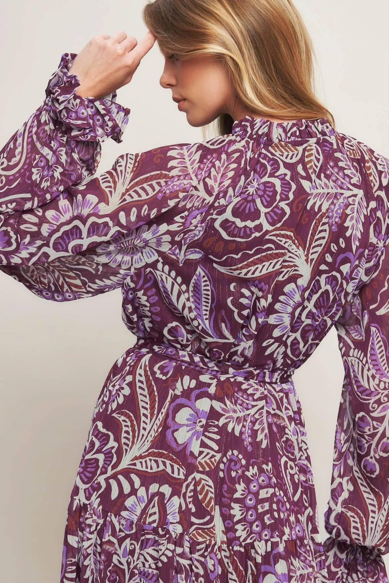 Violet Blossom Spirit Woven Maxi Dress sold by Zulily product image thumbnail 2
