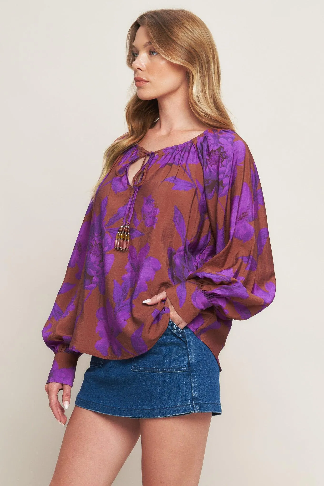 Violet Dream Woven Peasant Top sold by Zulily product image thumbnail 5