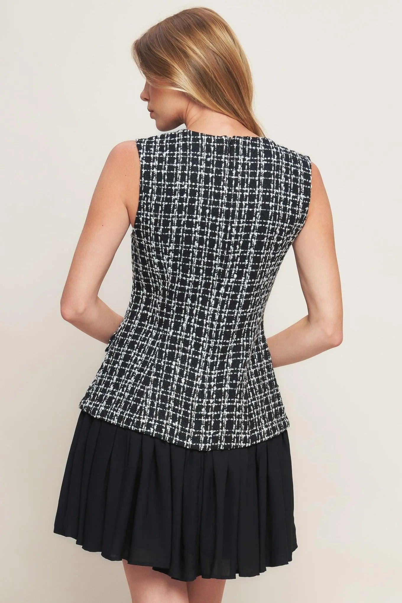 Modern Icon Tweed Woven Mini Dress sold by Zulily product image thumbnail 2