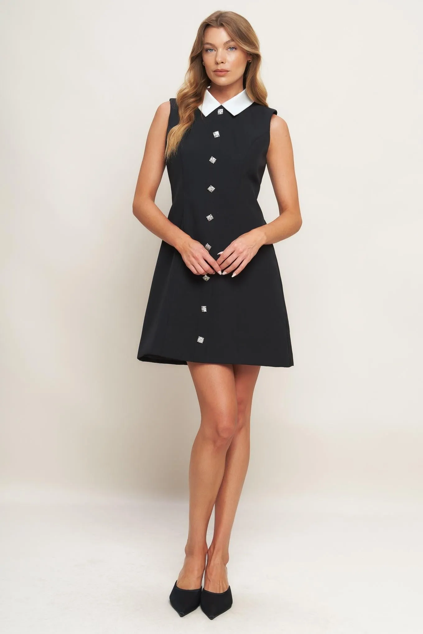 Lovely Moment Black Woven Mini Dress sold by Zulily product image thumbnail 2