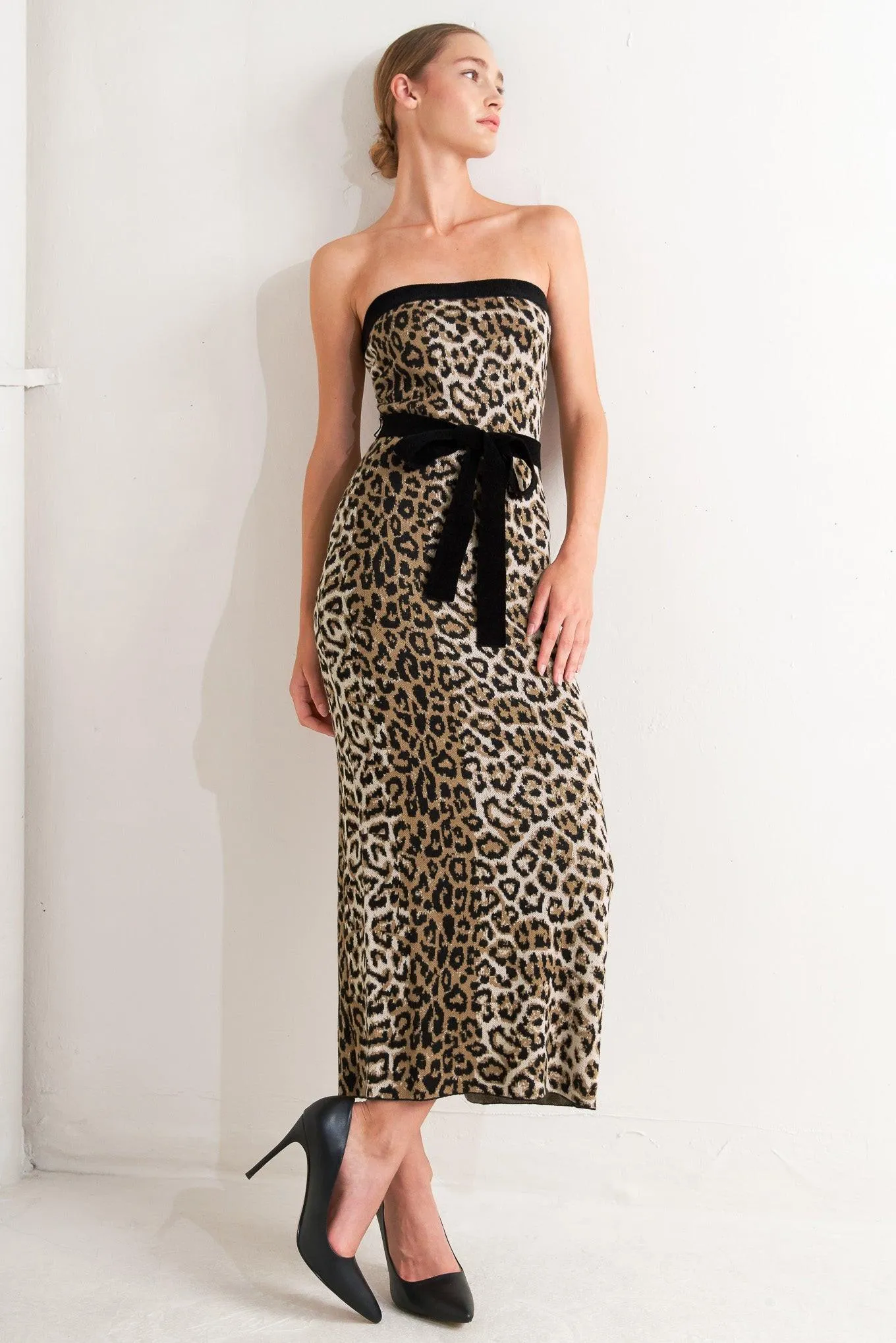 Wild Romance Leopard Knit Midi Dress sold by Zulily product image thumbnail 3