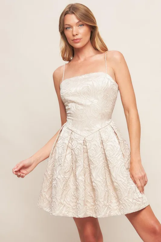 Romantic Garden Woven Mini Dress made by Flying Tomato