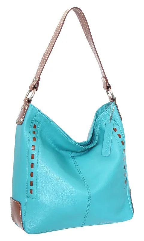 Everyday Leather Hobo Bag in Turquoise made by Zulily