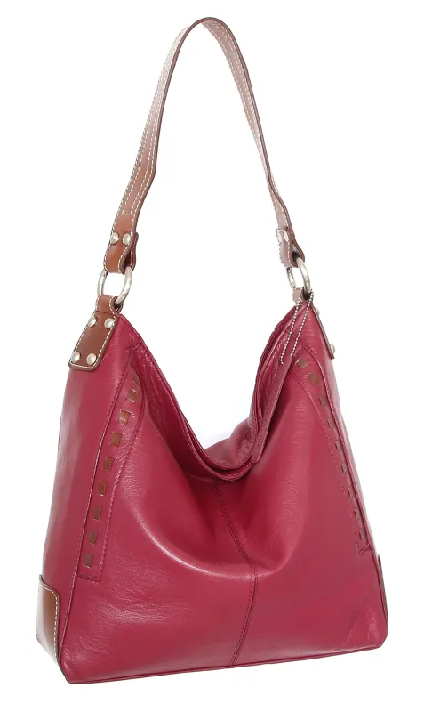 Everyday Leather Hobo Bag in Cabernet made by Zulily