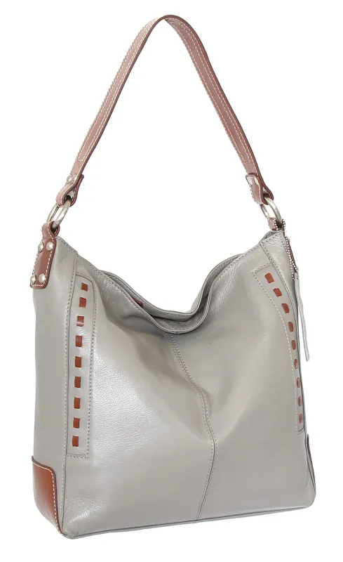Everyday Leather Hobo Bag in Stone made by Zulily
